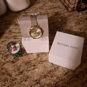 Michael Kors Gold Watch with Crystal Accent